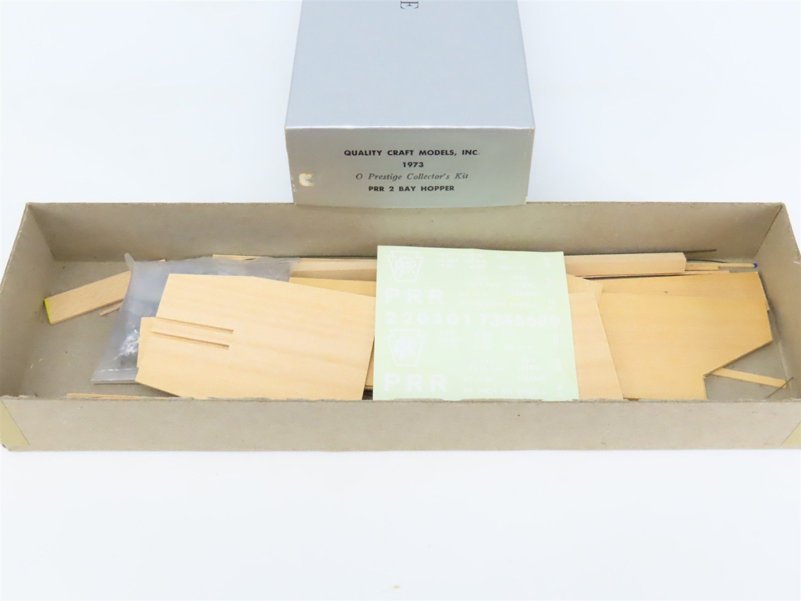 O Scale 2-Rail Quality Craft Craftsman Kit Undecorated PRR 2-Bay Open Hopper