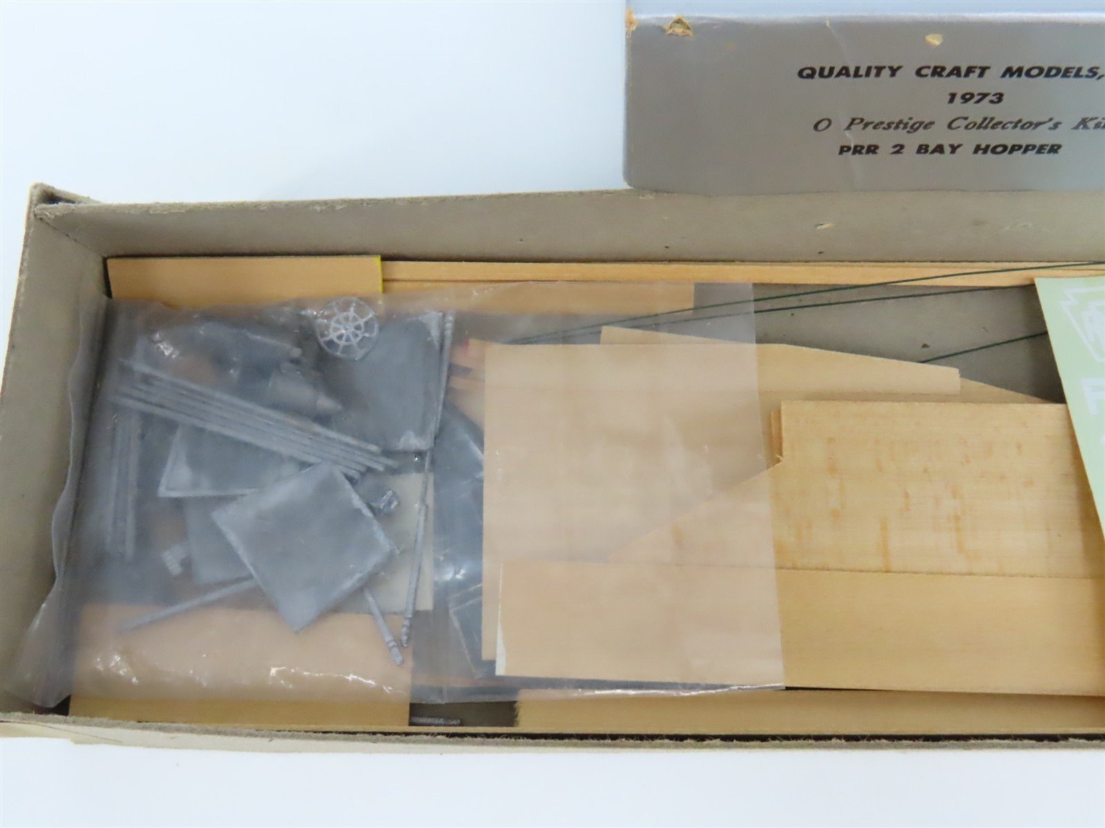 O Scale 2-Rail Quality Craft Craftsman Kit Undecorated PRR 2-Bay Open Hopper