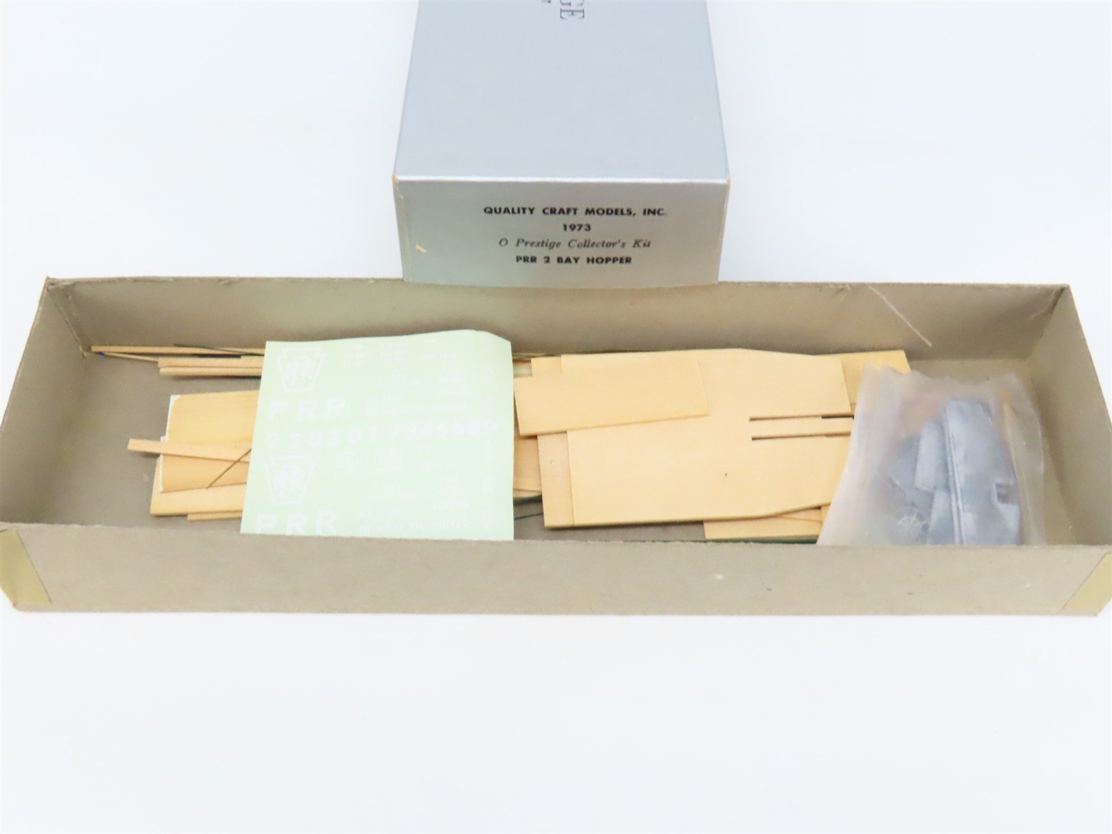 O Scale 2-Rail Quality Craft Craftsman Kit Undecorated PRR 2-Bay Open Hopper