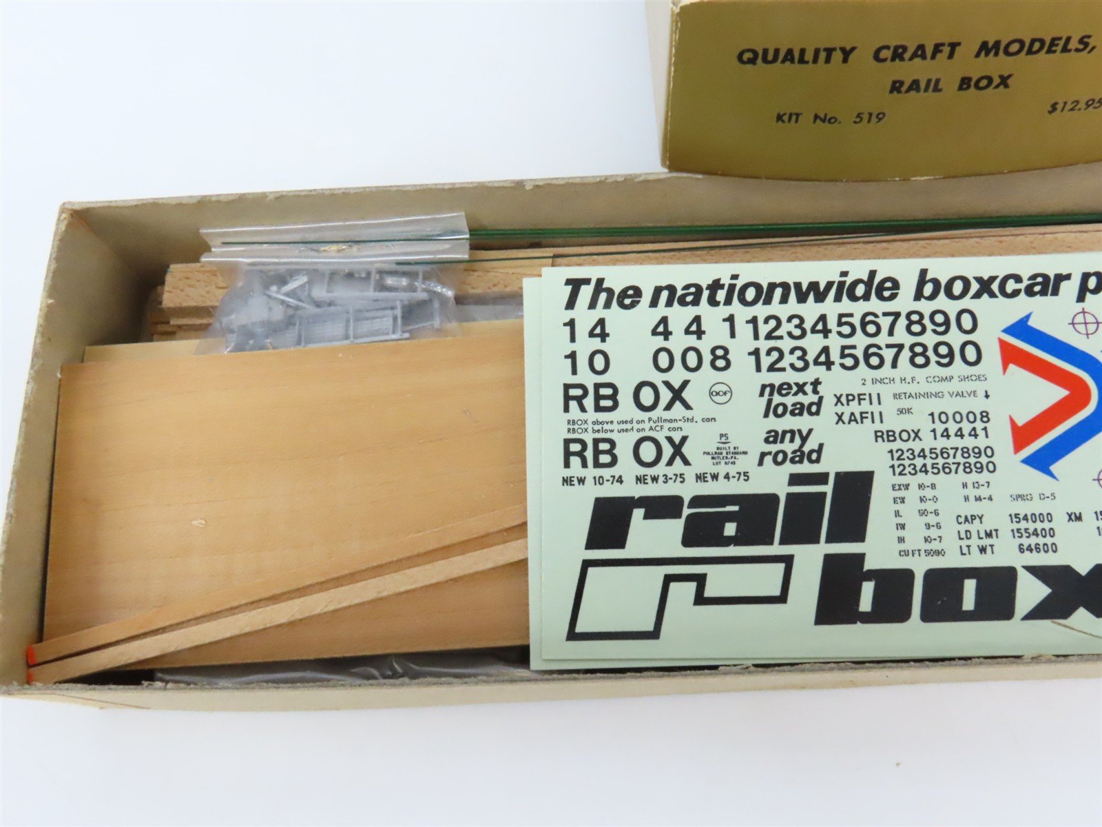 O Scale 2-Rail Quality Craft Craftsman Kit #519 Undecorated Railbox 50' Box Car