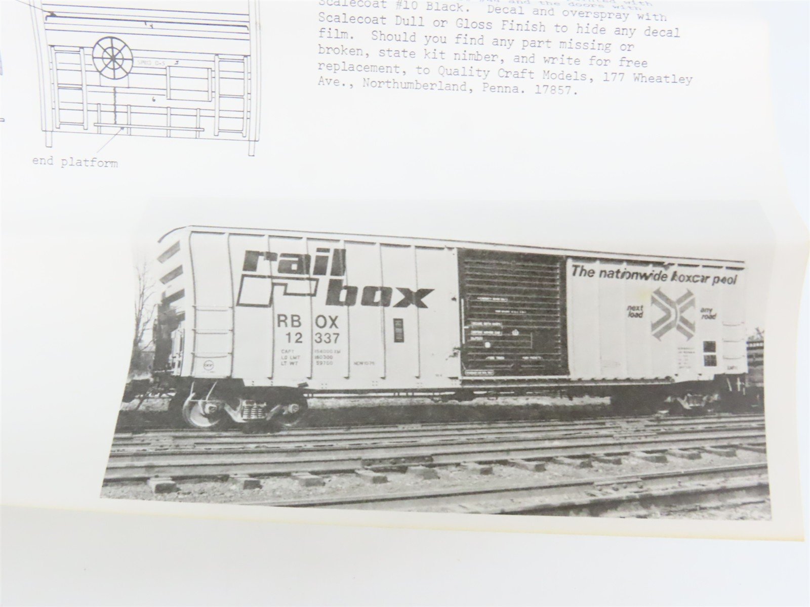 O Scale 2-Rail Quality Craft Craftsman Kit #519 Undecorated Railbox 50' Box Car