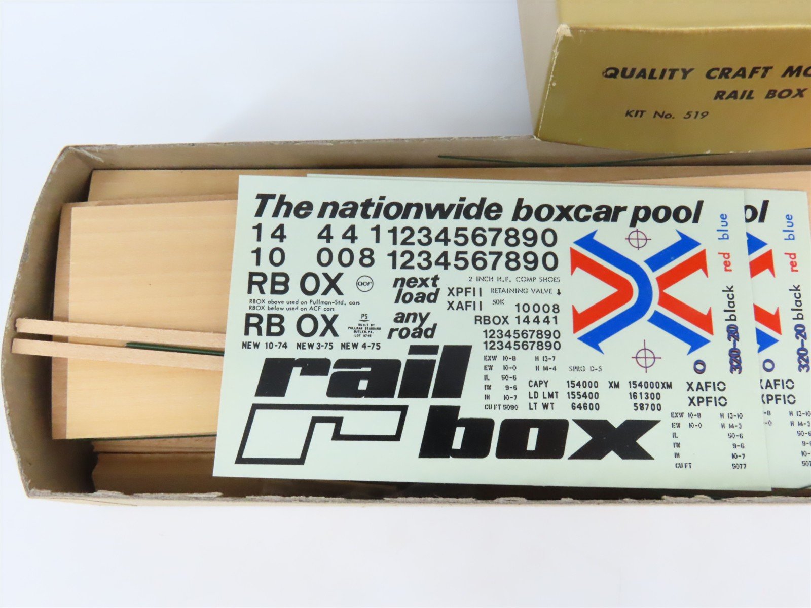 O Scale 2-Rail Quality Craft Craftsman Kit #519 Undecorated Railbox 50' Box Car