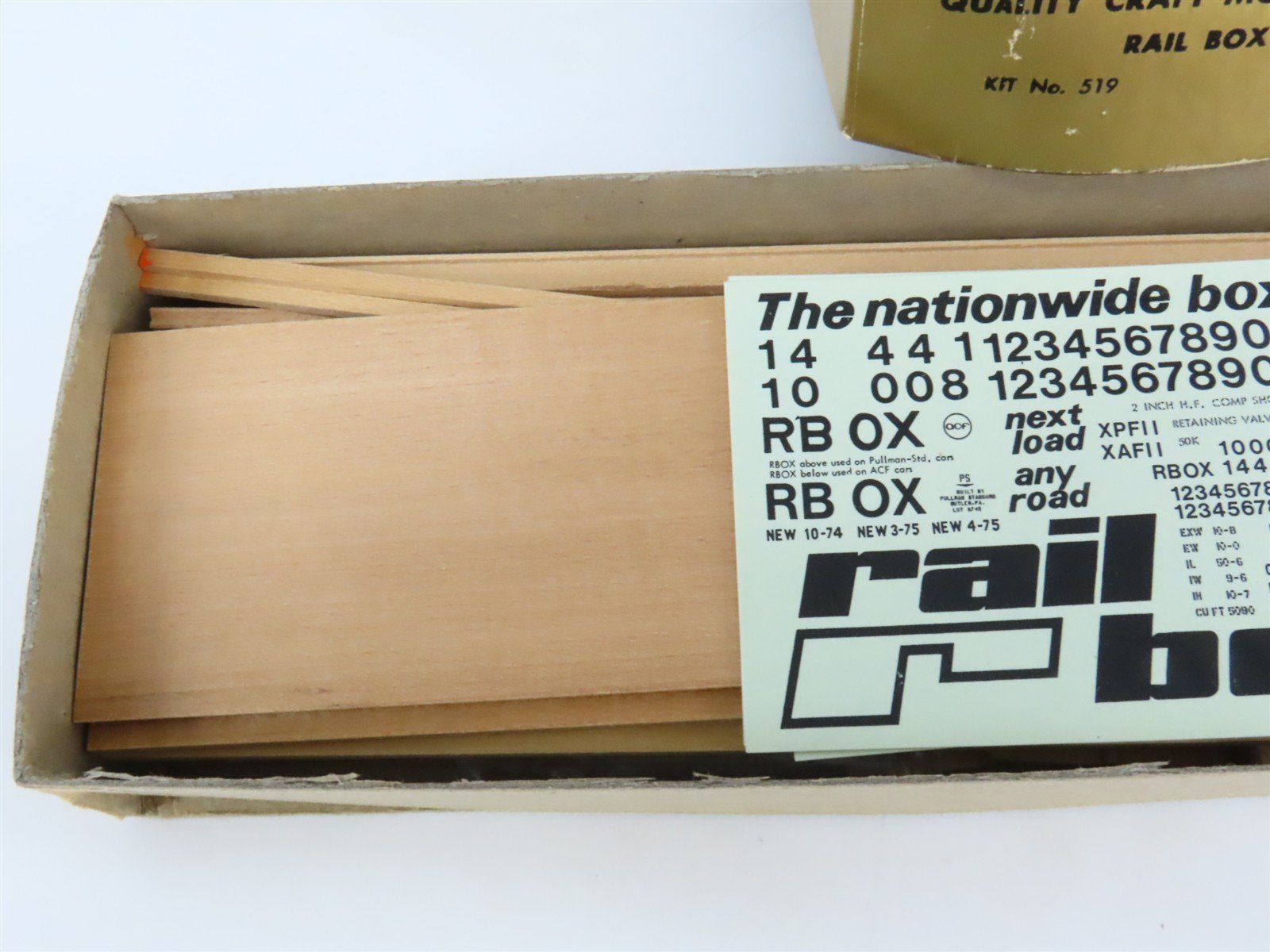O Scale 2-Rail Quality Craft Craftsman Kit #519 Undecorated Railbox 50' Box Car