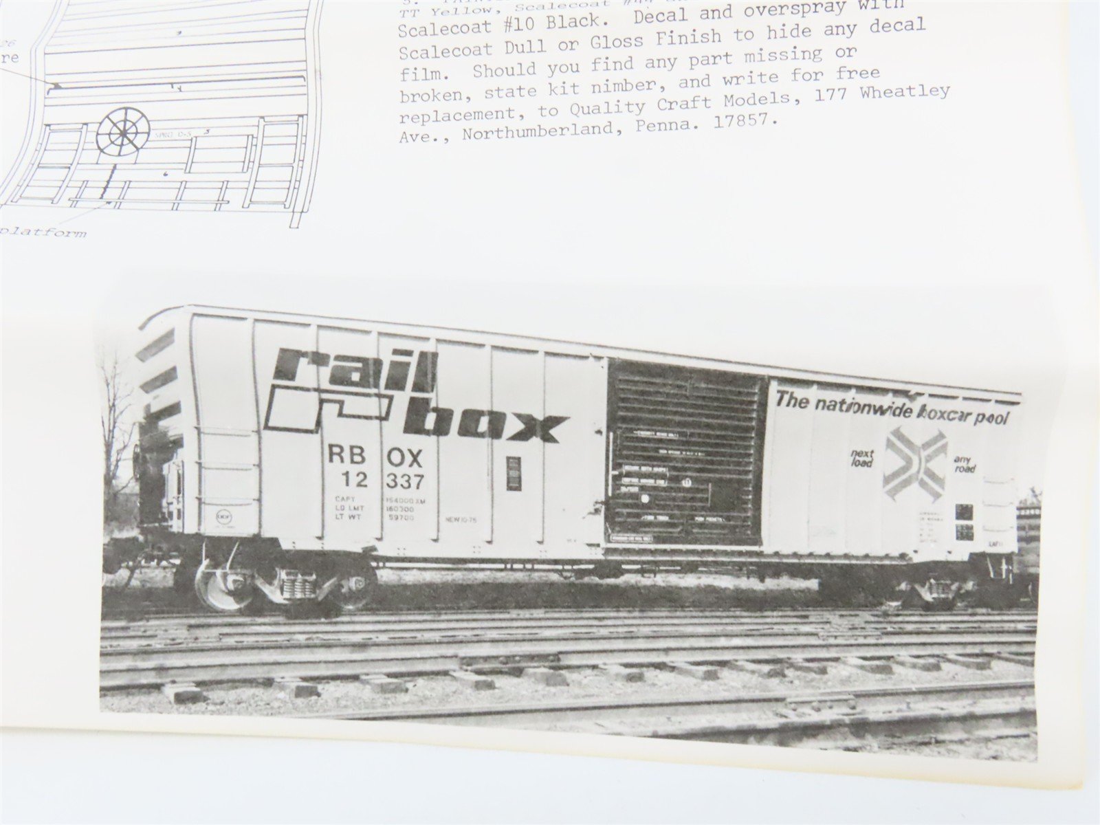 O Scale 2-Rail Quality Craft Craftsman Kit #519 Undecorated Railbox 50' Box Car