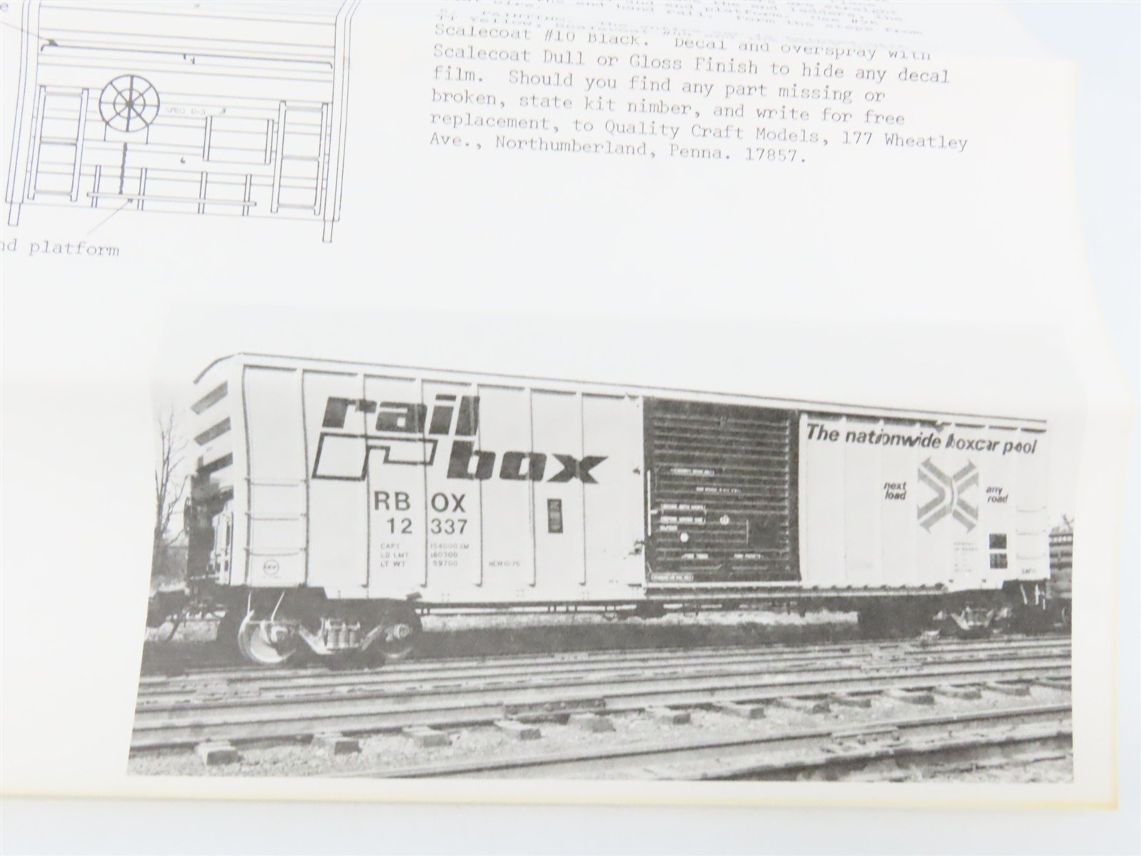 O Scale 2-Rail Quality Craft Craftsman Kit #519 Undecorated Railbox 50' Box Car