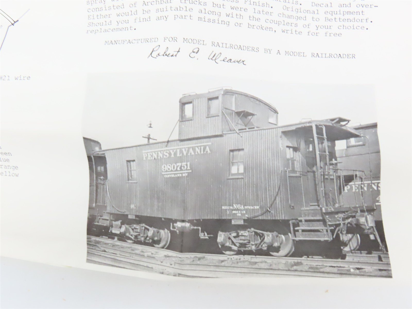 O Scale 2-Rail Quality Craft Craftsman Kit #509 Undecorated PRR N6A Caboose
