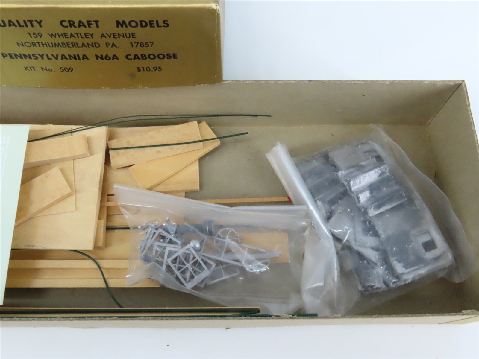 O Scale 2-Rail Quality Craft Craftsman Kit #509 Undecorated PRR N6A Caboose