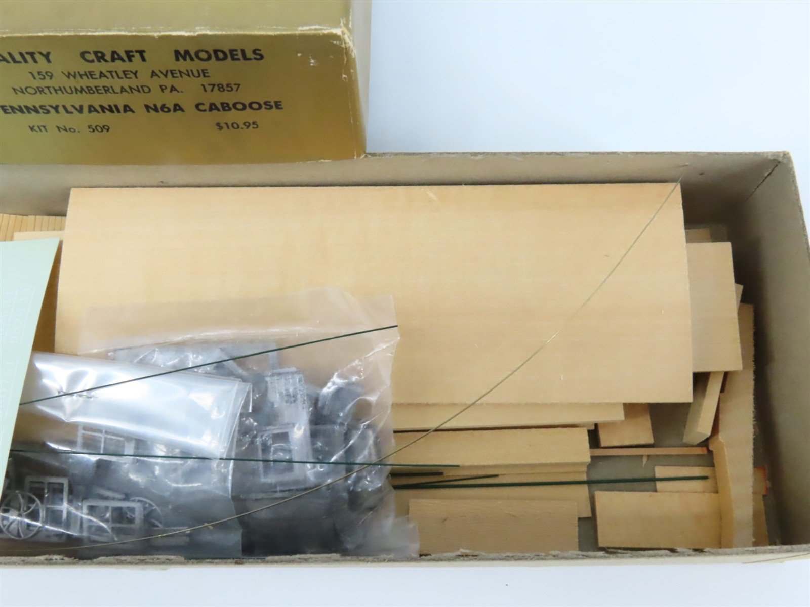 O Scale 2-Rail Quality Craft Craftsman Kit #509 Undecorated PRR N6A Caboose