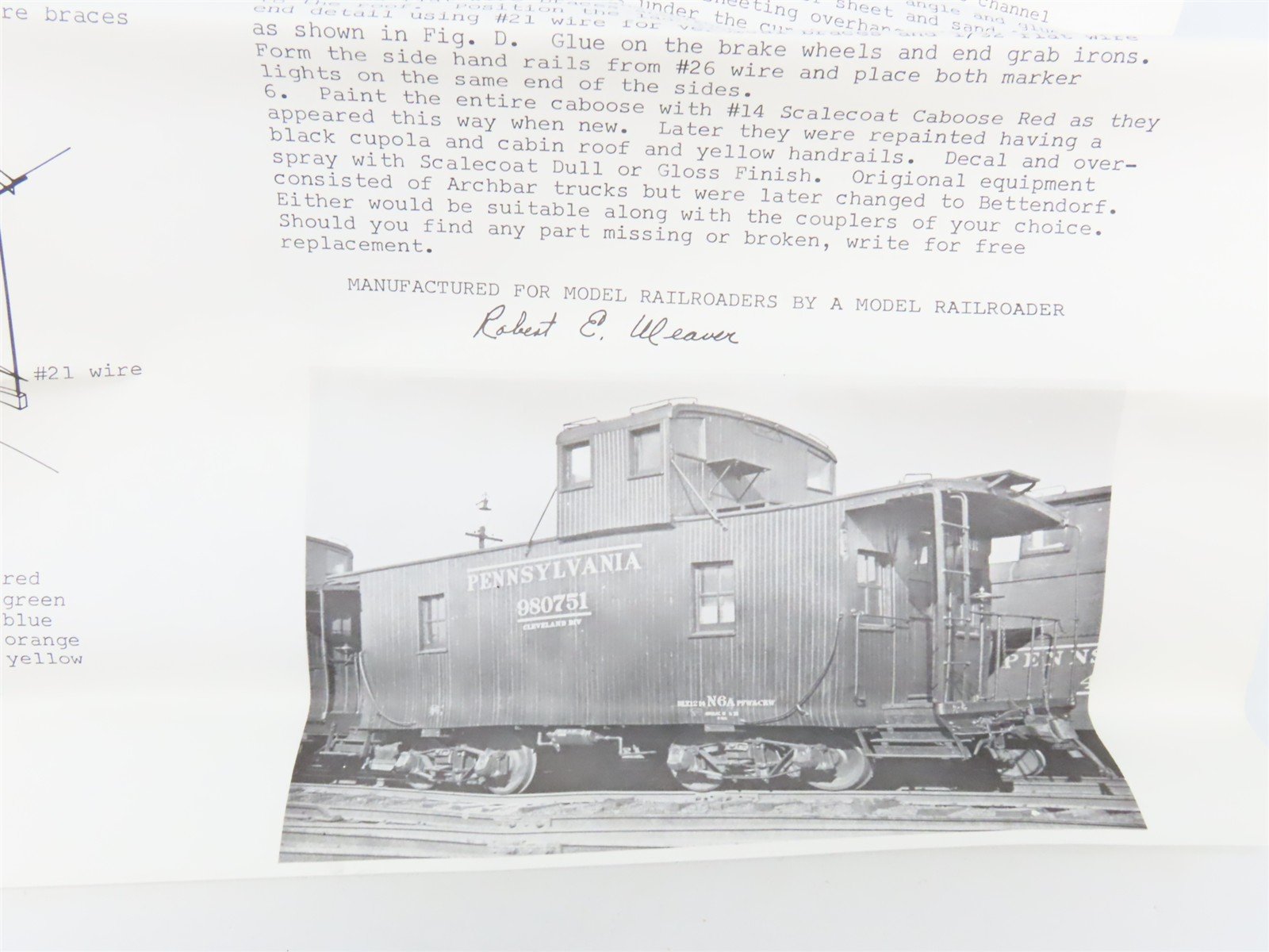 O Scale 2-Rail Quality Craft Craftsman Kit #509 Undecorated PRR N6A Caboose