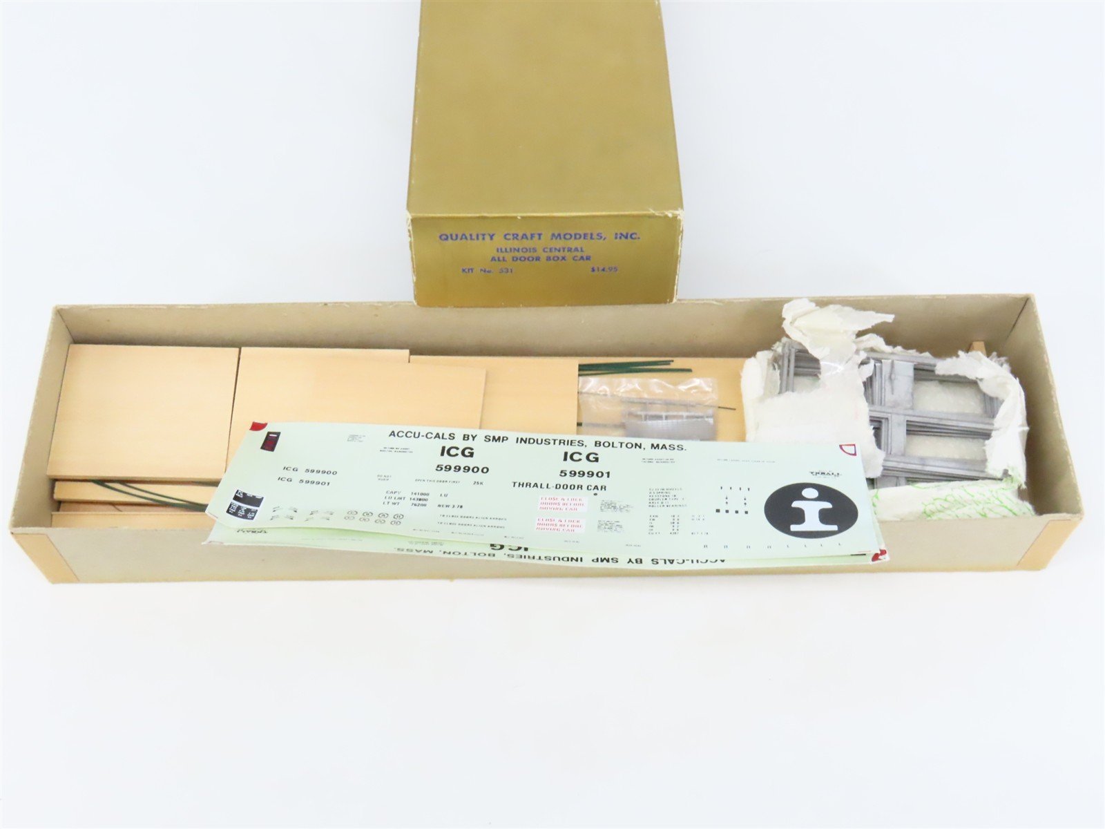 O 2-Rail Quality Craft Craftsman Kit #531 Undecorated ICG Thrall-Door Box Car