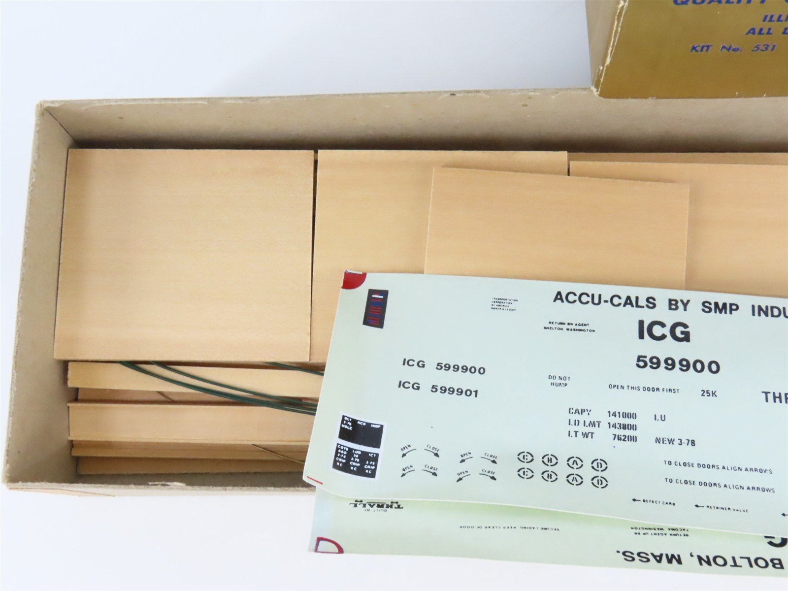 O 2-Rail Quality Craft Craftsman Kit #531 Undecorated ICG Thrall-Door Box Car