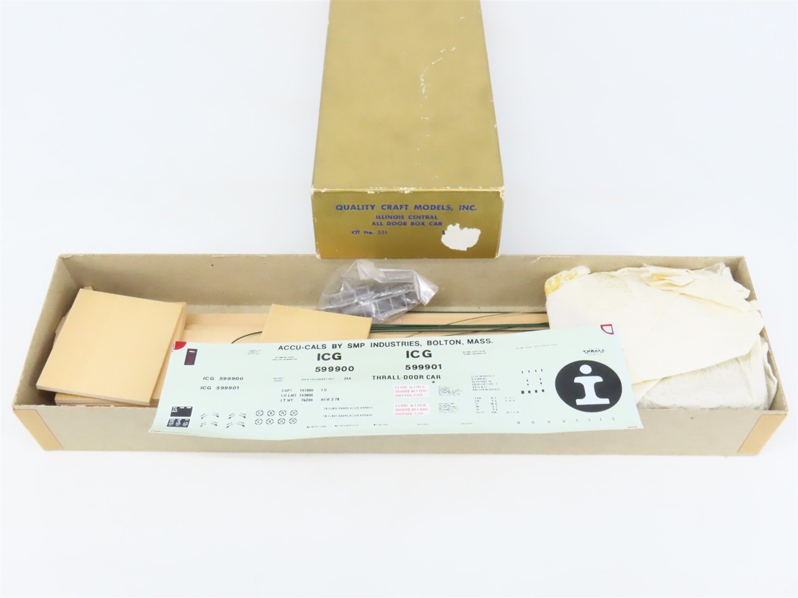 O 2-Rail Quality Craft Craftsman Kit #531 Undecorated ICG Thrall-Door Box Car