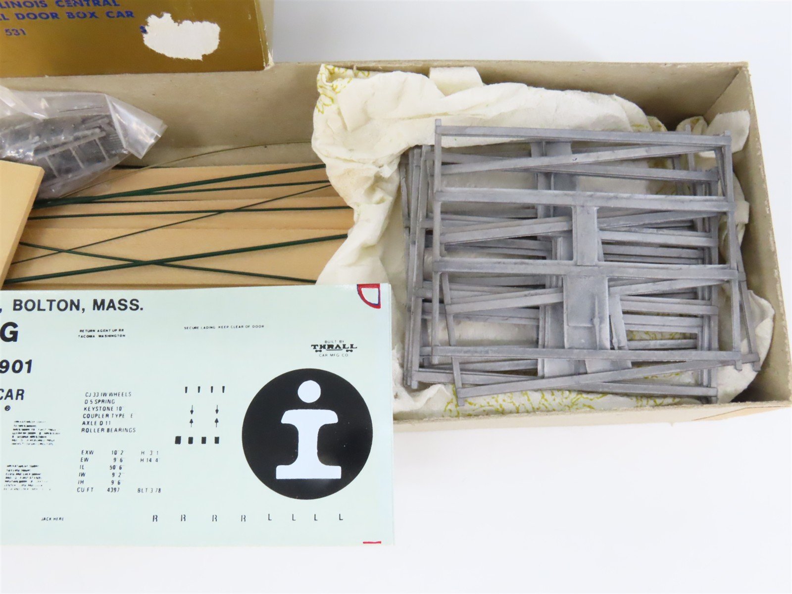 O 2-Rail Quality Craft Craftsman Kit #531 Undecorated ICG Thrall-Door Box Car