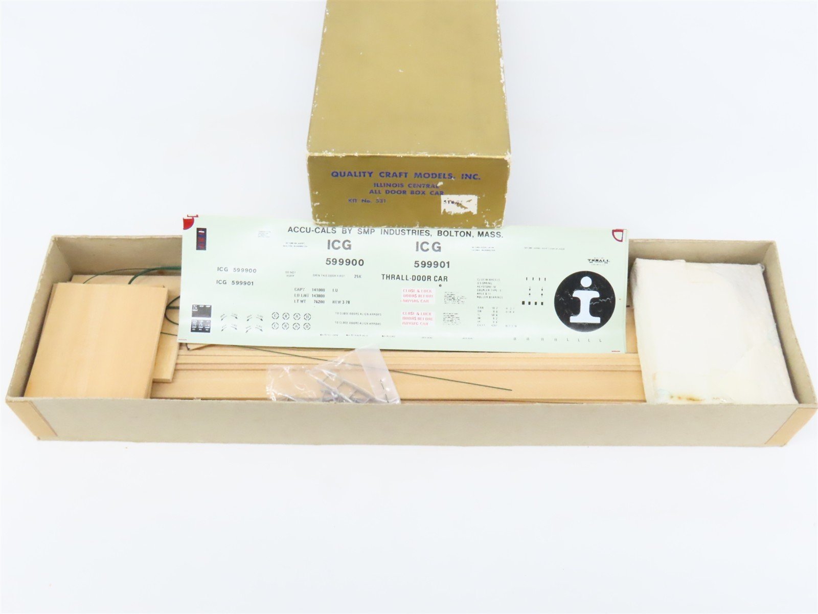 O 2-Rail Quality Craft Craftsman Kit #531 Undecorated ICG Thrall-Door Box Car