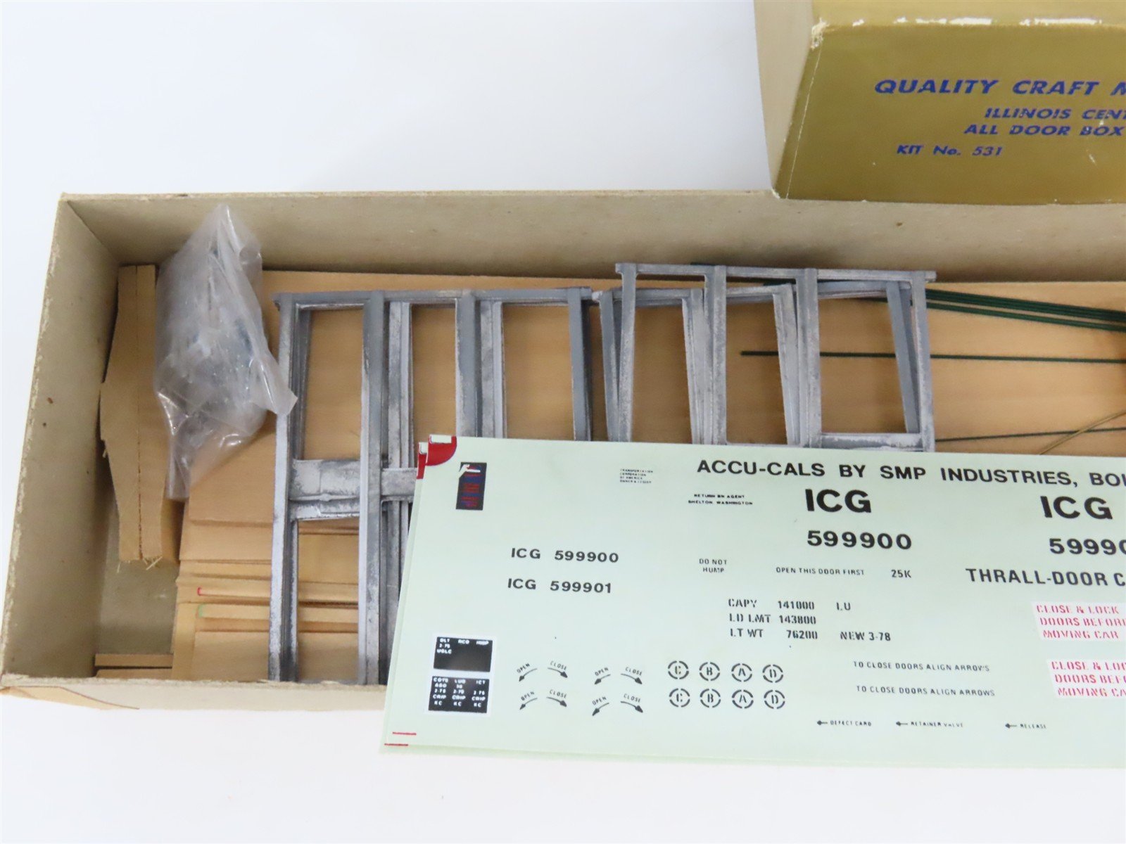 O 2-Rail Quality Craft Craftsman Kit #531 Undecorated ICG Thrall-Door Box Car