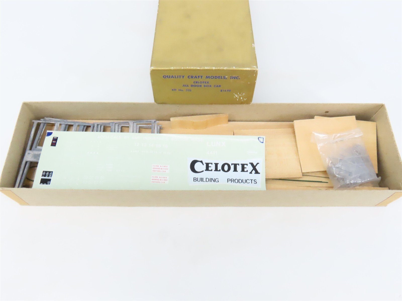 O 2-Rail Quality Craft Craftsman Kit #532 Undecorated Celotex All-Door Box Car