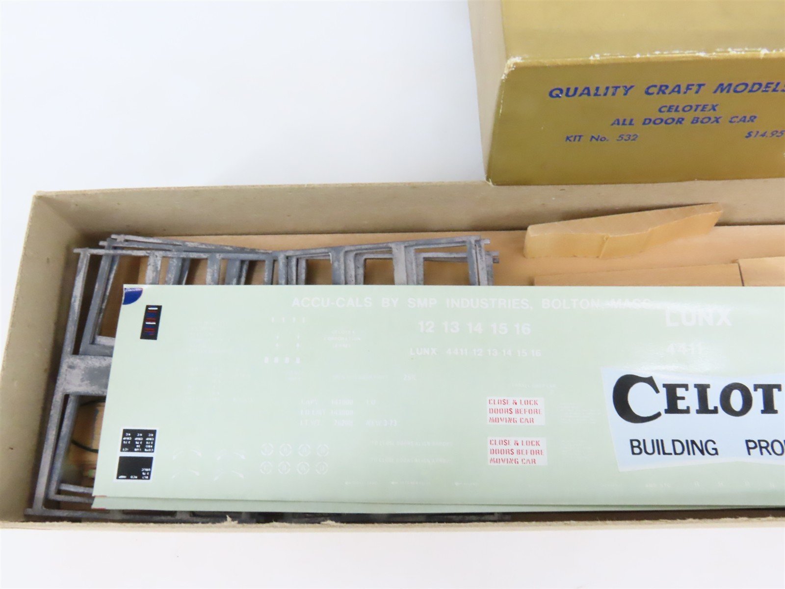 O 2-Rail Quality Craft Craftsman Kit #532 Undecorated Celotex All-Door Box Car