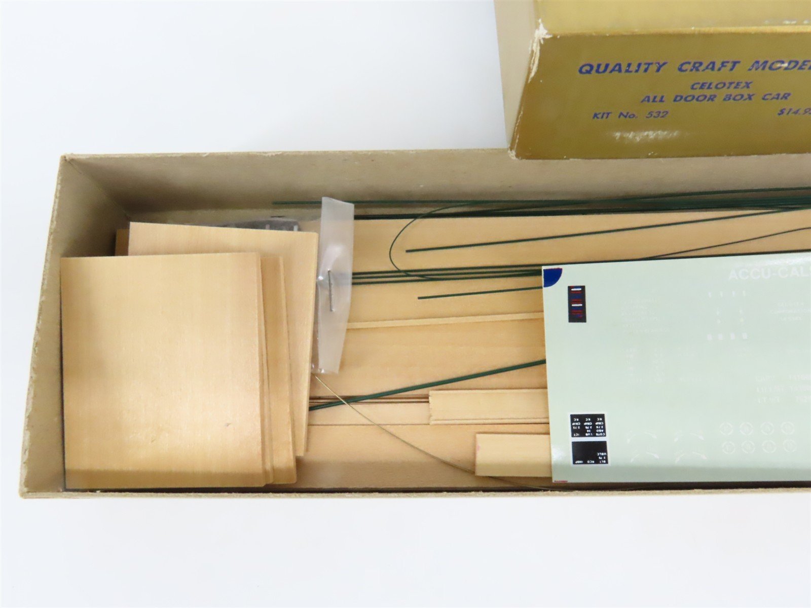 O 2-Rail Quality Craft Craftsman Kit #532 Undecorated Celotex All-Door Box Car