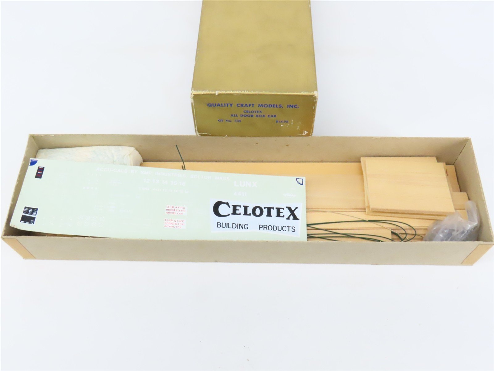 O 2-Rail Quality Craft Craftsman Kit #532 Undecorated Celotex All-Door Box Car