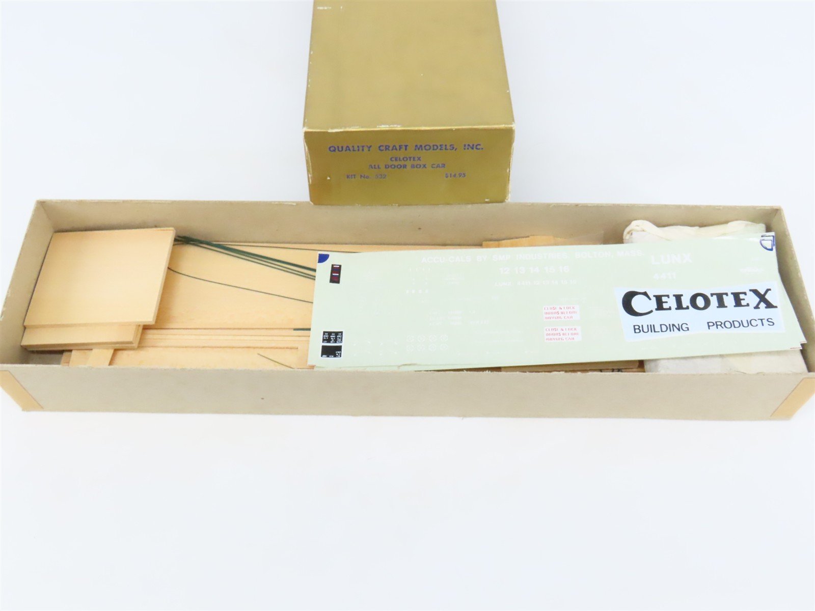 O 2-Rail Quality Craft Craftsman Kit #532 Undecorated Celotex All-Door Box Car