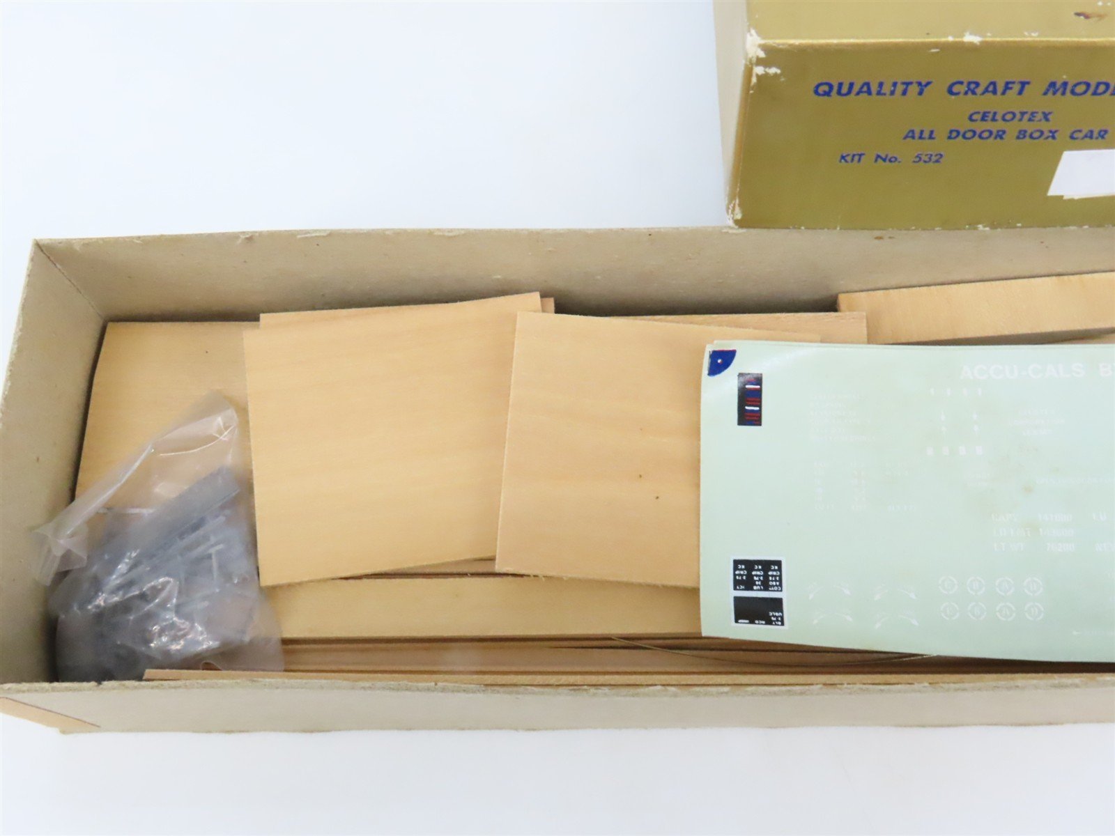 O 2-Rail Quality Craft Craftsman Kit #532 Undecorated Celotex All-Door Box Car
