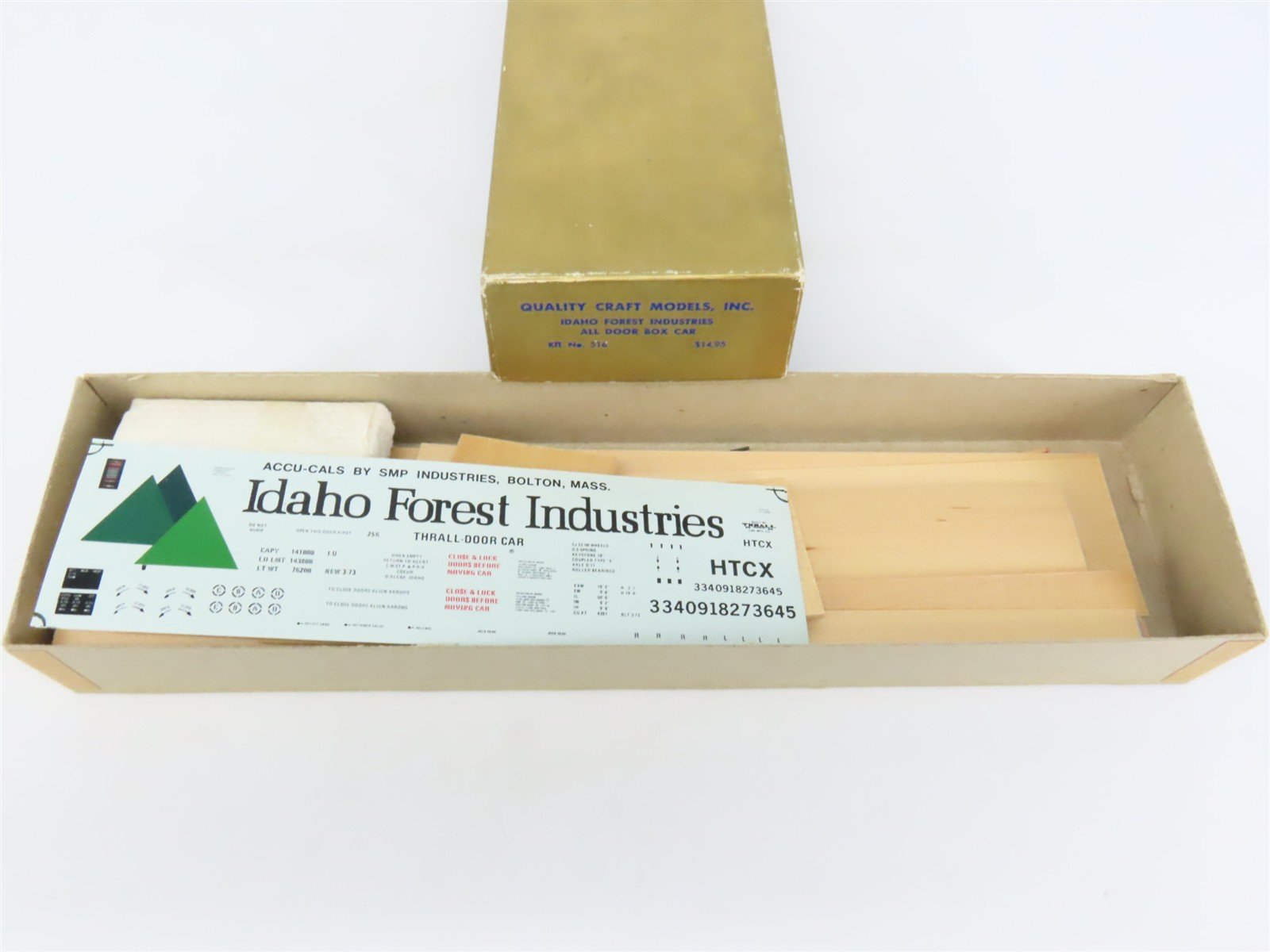 O Scale 2-Rail Quality Craft Kit #516 Undecorated Idaho Forest All-Door Box Car