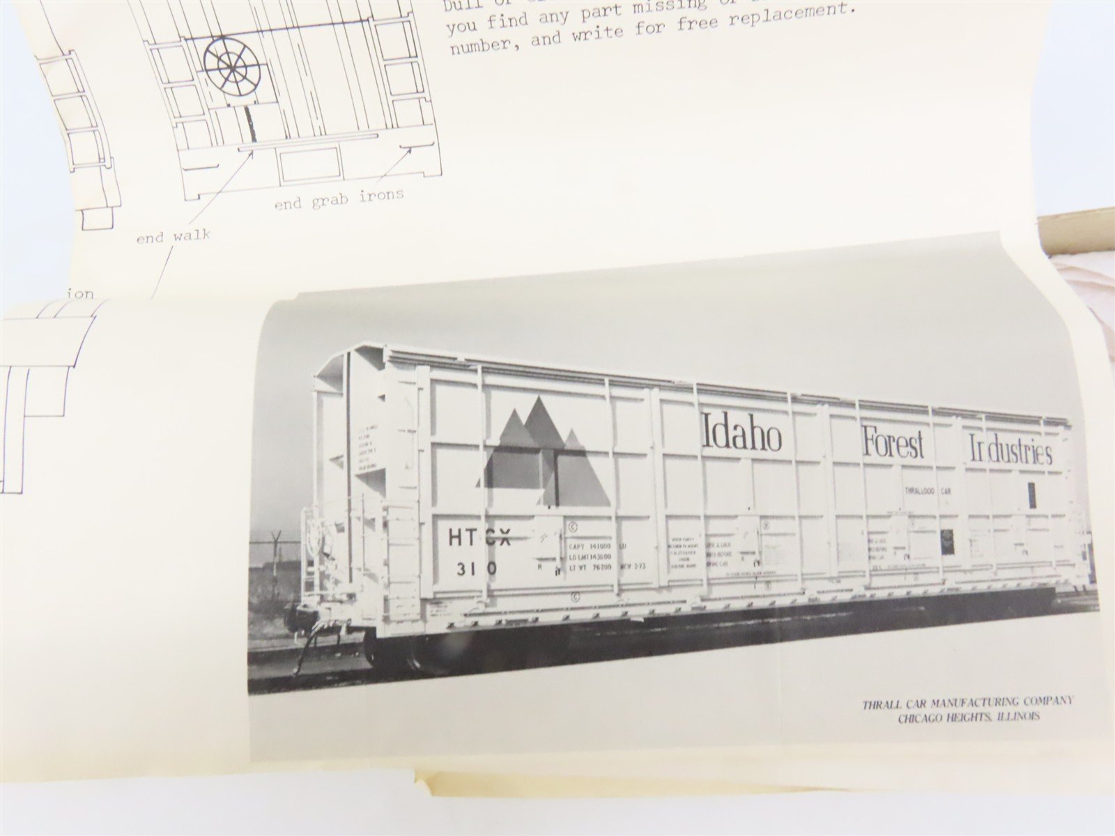 O Scale 2-Rail Quality Craft Kit #516 Undecorated Idaho Forest All-Door Box Car