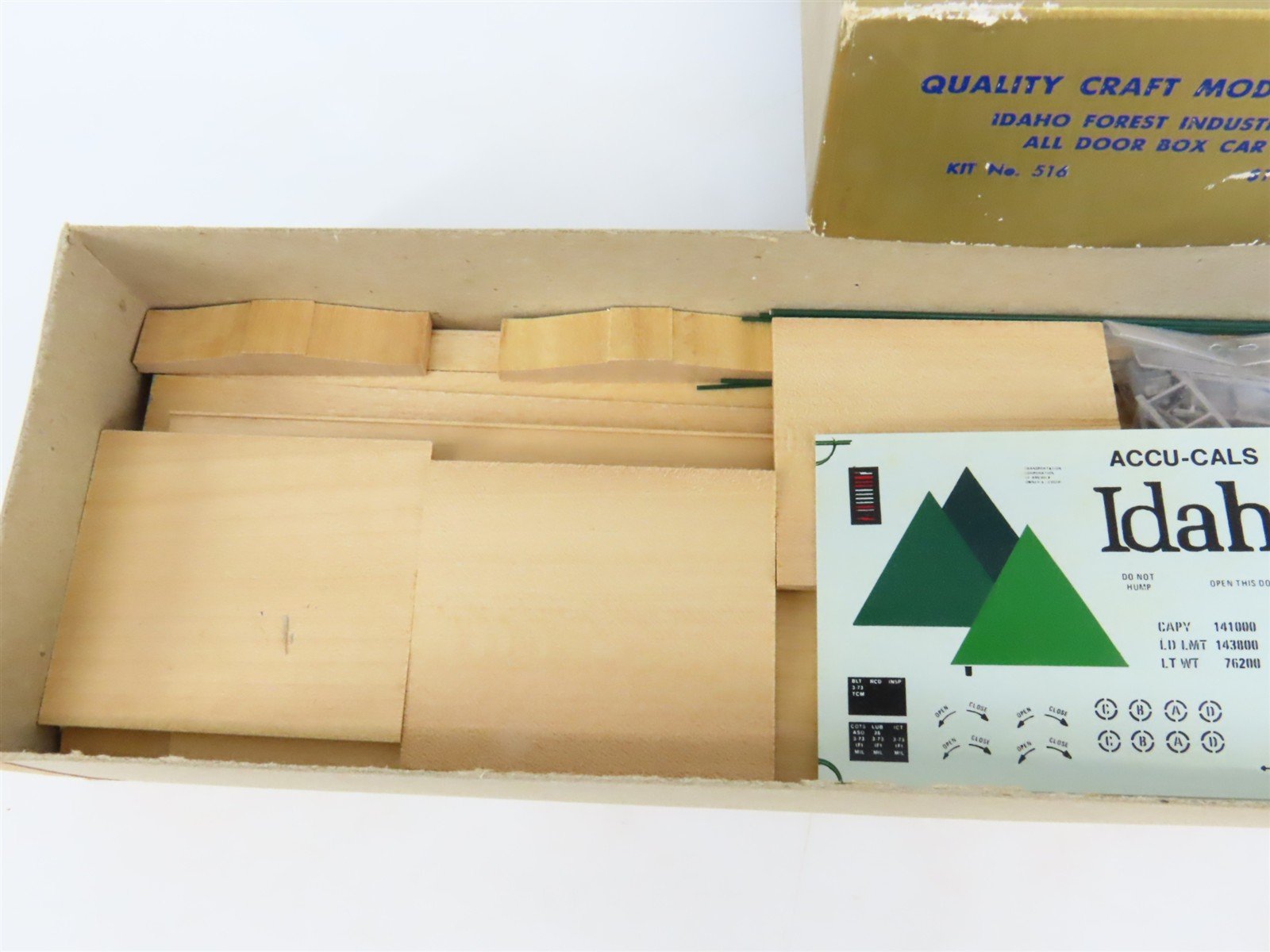 O Scale 2-Rail Quality Craft Kit #516 Undecorated Idaho Forest All-Door Box Car