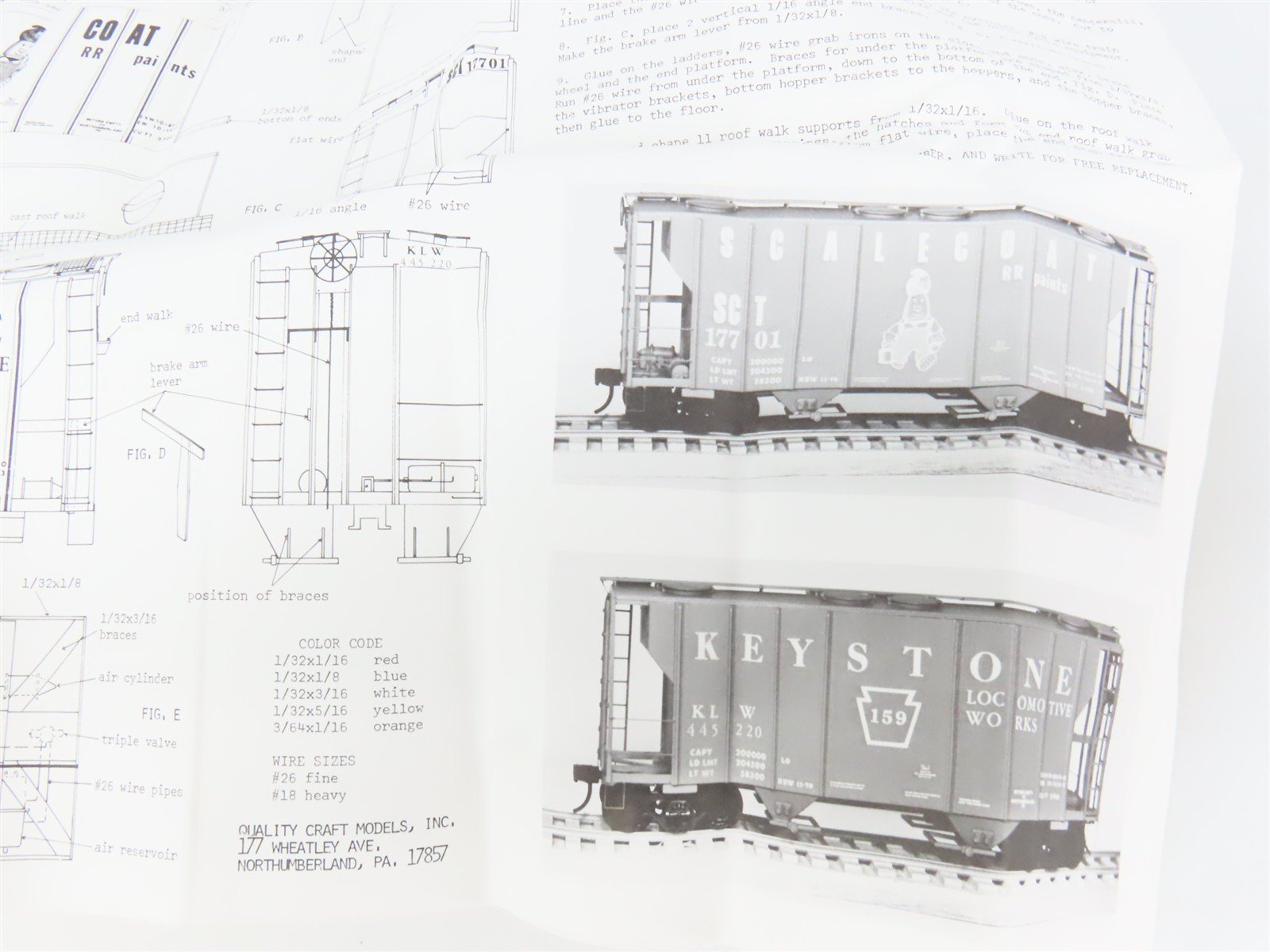 O Scale 2-Rail Quality Craft Kit #544 Undecorated Scalecoat 2-Bay Covered Hopper