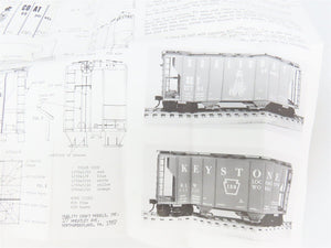 O Scale 2-Rail Quality Craft Kit #544 Undecorated Scalecoat 2-Bay Covered Hopper