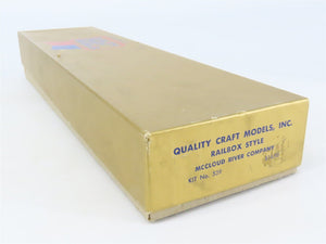 O 2-Rail Quality Craft Kit #539 Undecorated McCloud River Railbox-Style Box Car