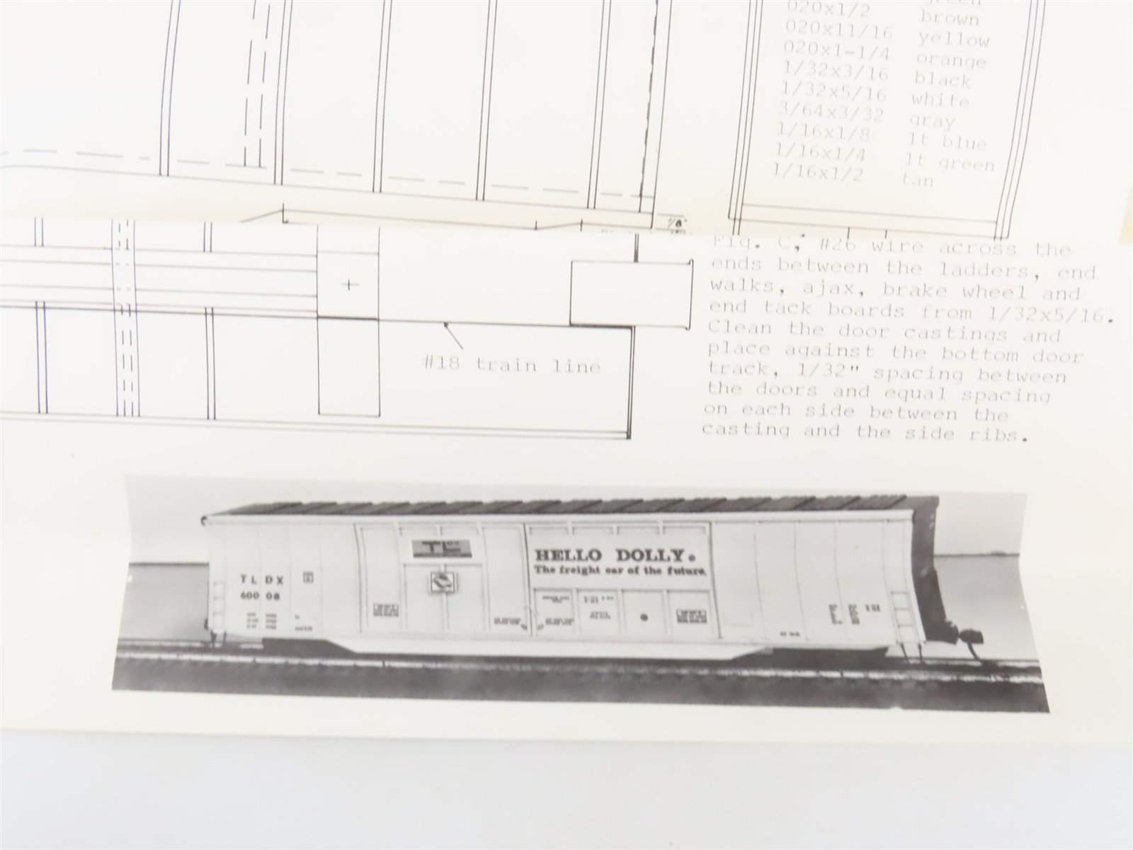 O Scale 2-Rail Quality Craft Kit #OT-4 Undecorated TLDX Hello Dolly 70' Box Car