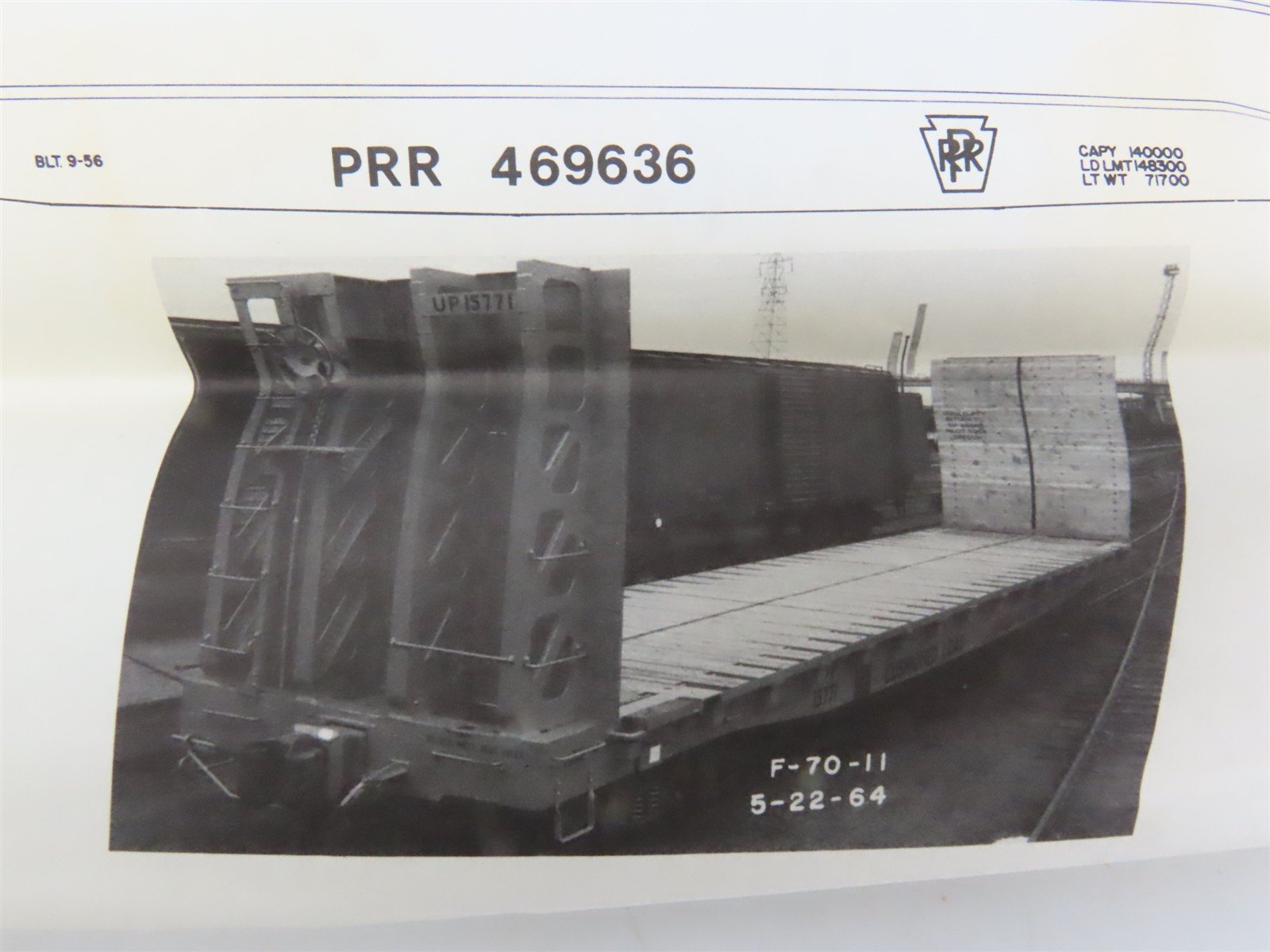 O Scale 2-Rail Quality Craft Craftsman Kit 547 Undecorated PRR Bulkhead Flat Car