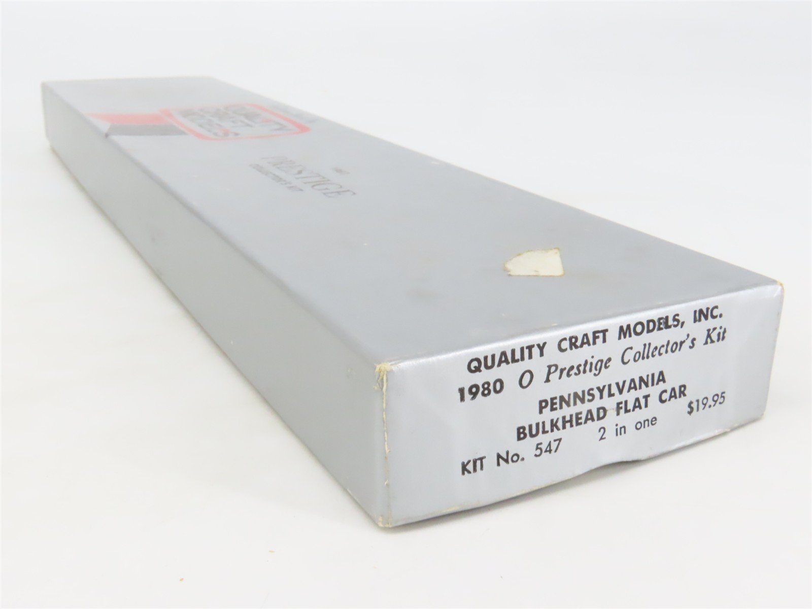 O Scale 2-Rail Quality Craft Craftsman Kit 547 Undecorated PRR Bulkhead Flat Car