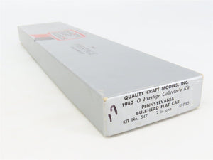 O Scale 2-Rail Quality Craft Craftsman Kit 547 Undecorated PRR Bulkhead Flat Car