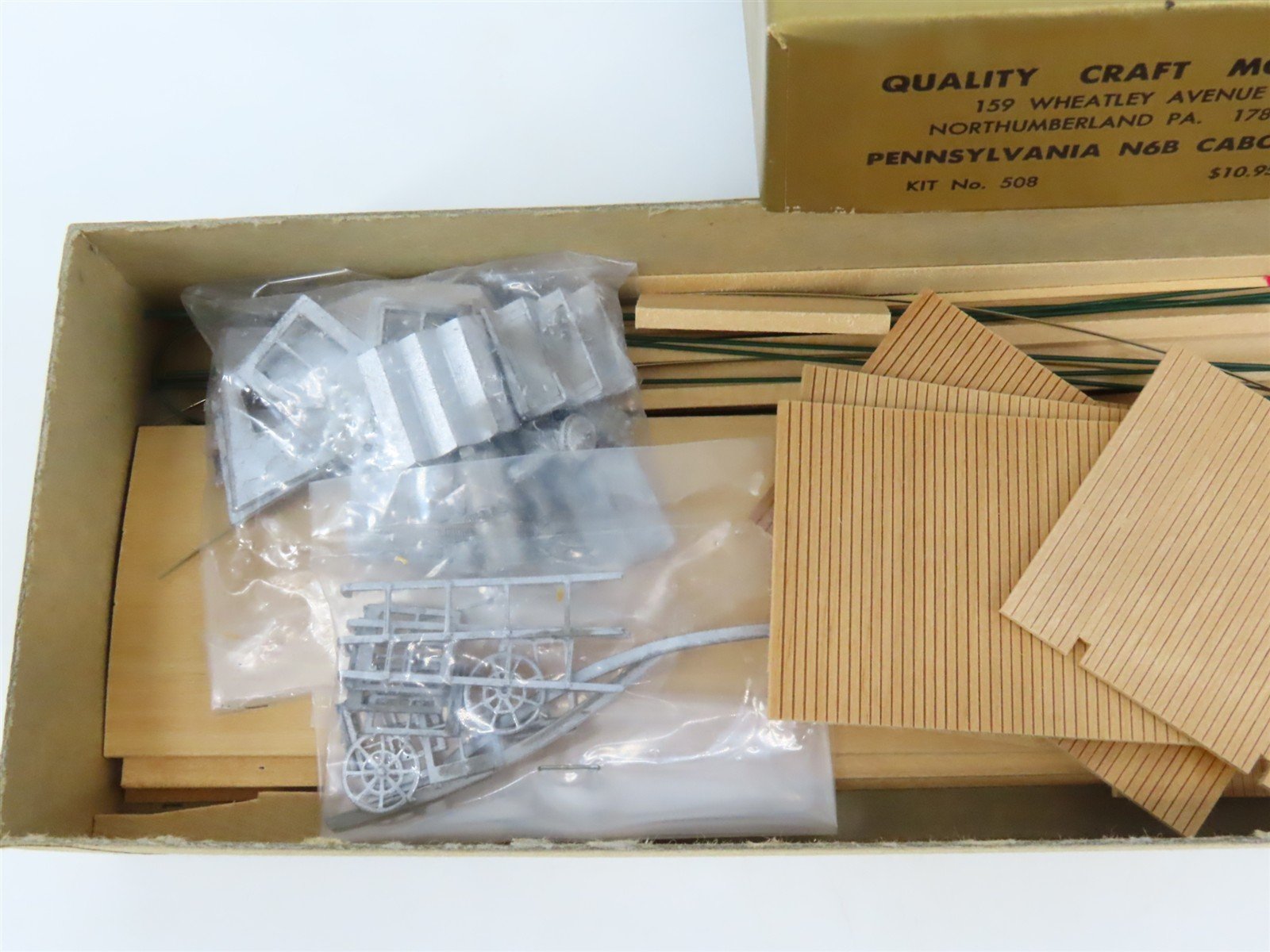 O Scale 2-Rail Quality Craft Craftsman Kit #508 Undecorated PRR N6B Caboose