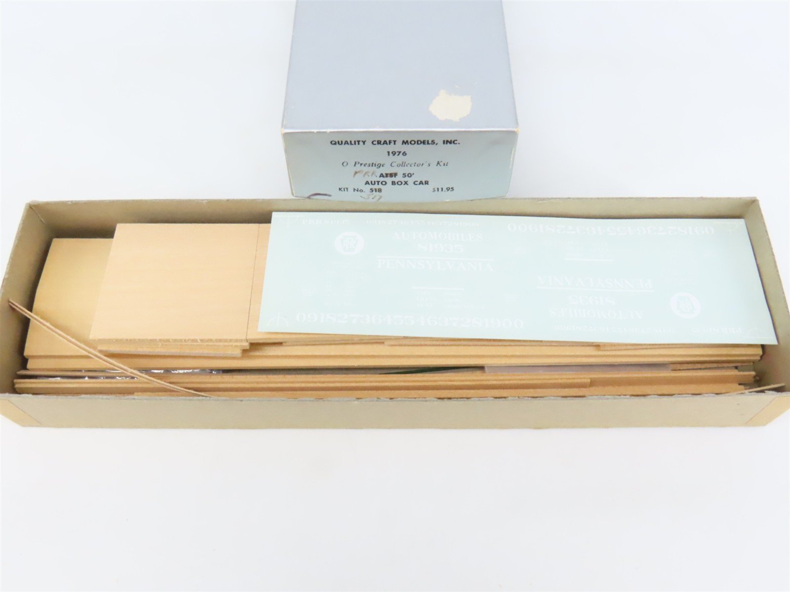O Scale 2-Rail Quality Craft Craftsman Kit Undecorated PRR 50' Auto Box Car