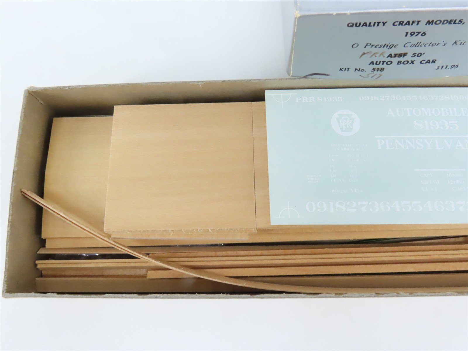 O Scale 2-Rail Quality Craft Craftsman Kit Undecorated PRR 50' Auto Box Car