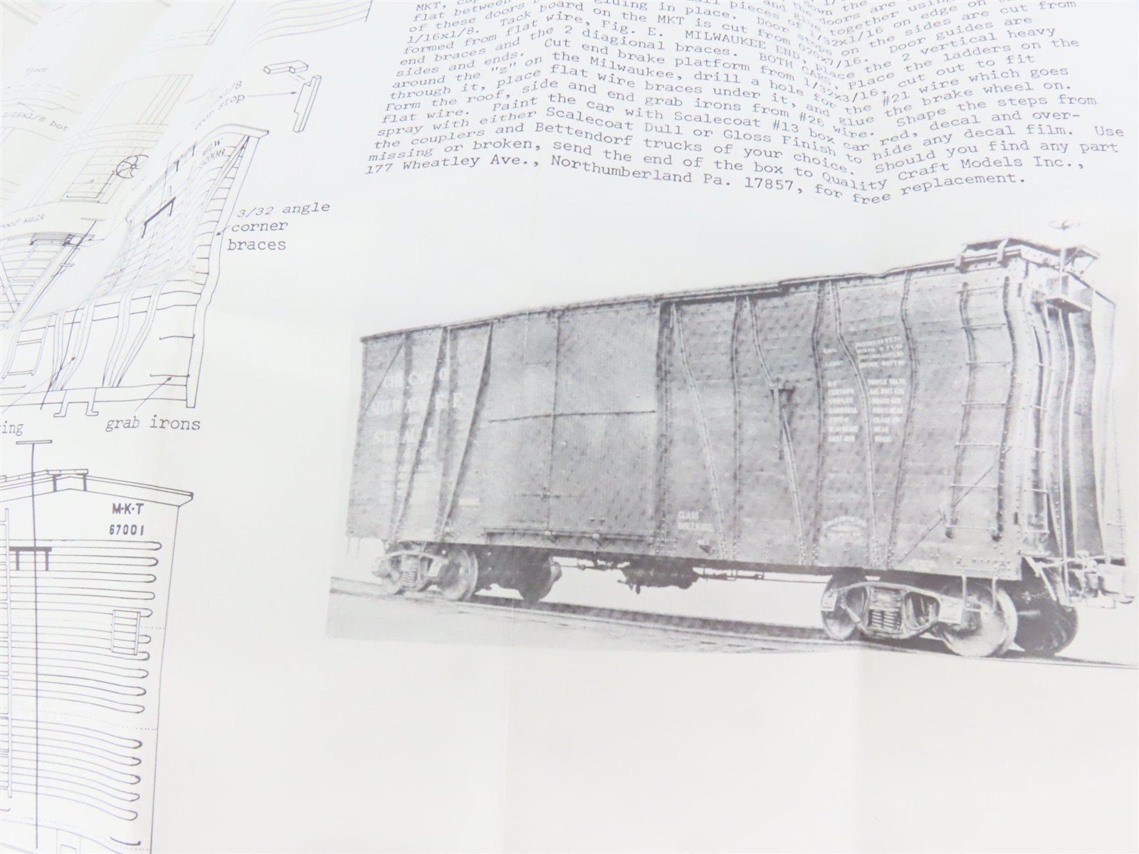 O Scale 2-Rail Quality Craft Craftsman Kit Undecorated MILW 40' Auto Box Car