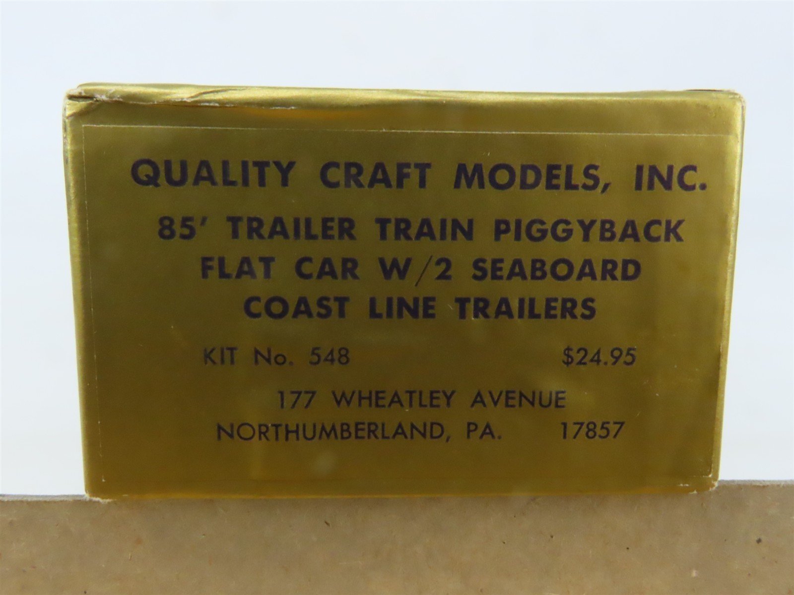 O 2-Rail Quality Craft Kit 548 Undecorated TTX 85' TOFC Flat Car w/ SCL Trailers