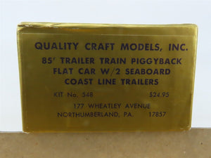 O 2-Rail Quality Craft Kit 548 Undecorated TTX 85' TOFC Flat Car w/ SCL Trailers