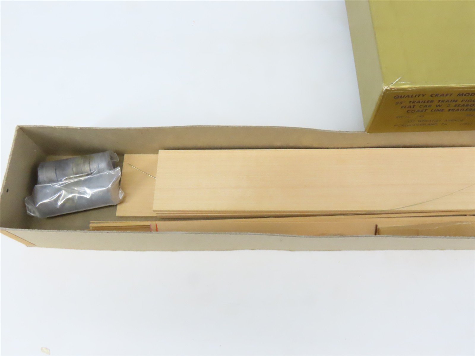 O 2-Rail Quality Craft Kit 548 Undecorated TTX 85' TOFC Flat Car w/ SCL Trailers