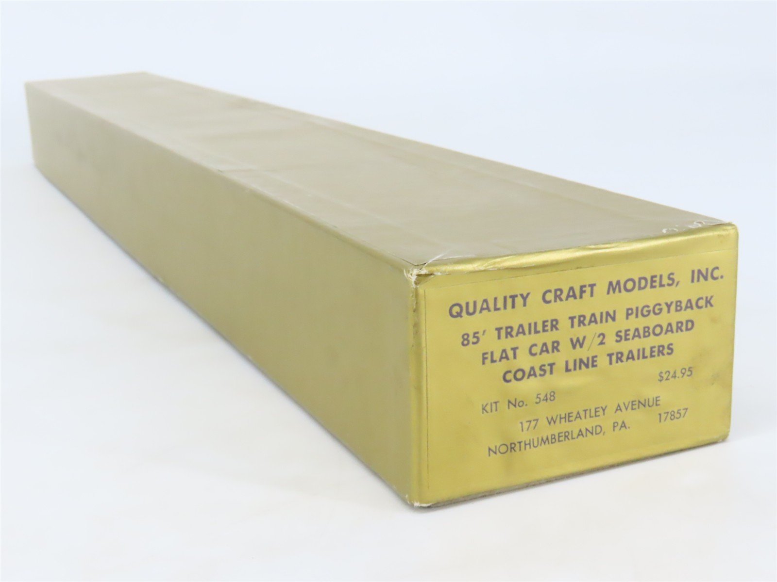 O 2-Rail Quality Craft Kit 548 Undecorated TTX 85' TOFC Flat Car w/ SCL Trailers