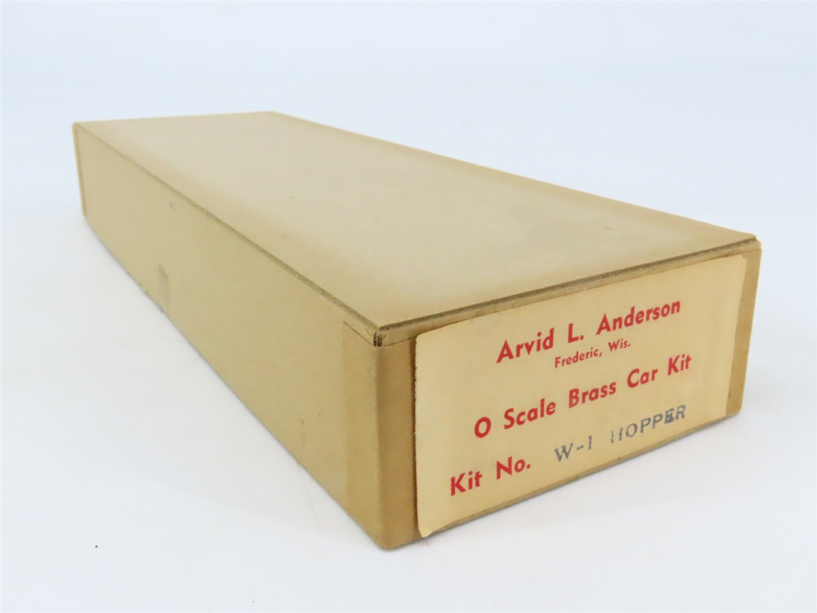 O 2-Rail Arvid L. Anderson BRASS Kit #W-1 Undecorated 2-Bay Peak-End Open Hopper