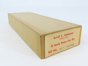 O 2-Rail Arvid L. Anderson BRASS Kit #W-1 Undecorated 2-Bay Peak-End Open Hopper