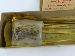 O 2-Rail Arvid L. Anderson BRASS Kit #W-1 Undecorated 2-Bay Peak-End Open Hopper