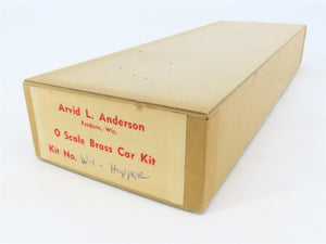 O 2-Rail Arvid L. Anderson BRASS Kit #W-1 Undecorated 2-Bay Peak-End Open Hopper