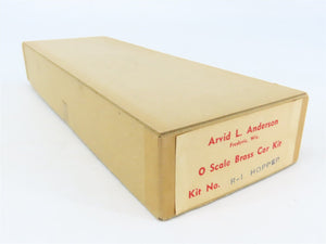 O 2-Rail Arvid L. Anderson BRASS Kit #R-1 Undecorated 2-Bay Peak-End Open Hopper