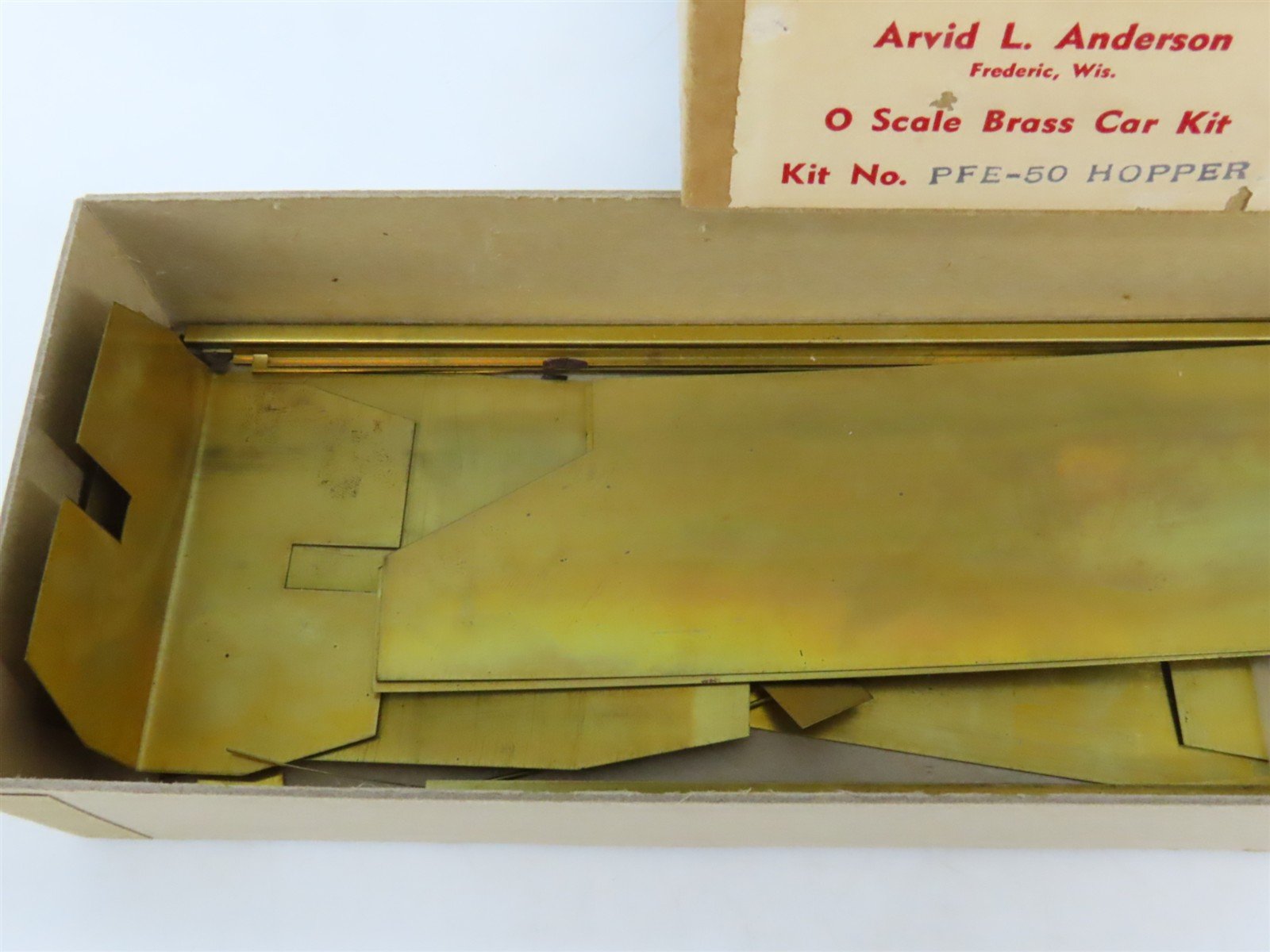 O Scale 2-Rail Arvid L. Anderson BRASS Kit #PFE-50 Undecorated 2-Bay Open Hopper