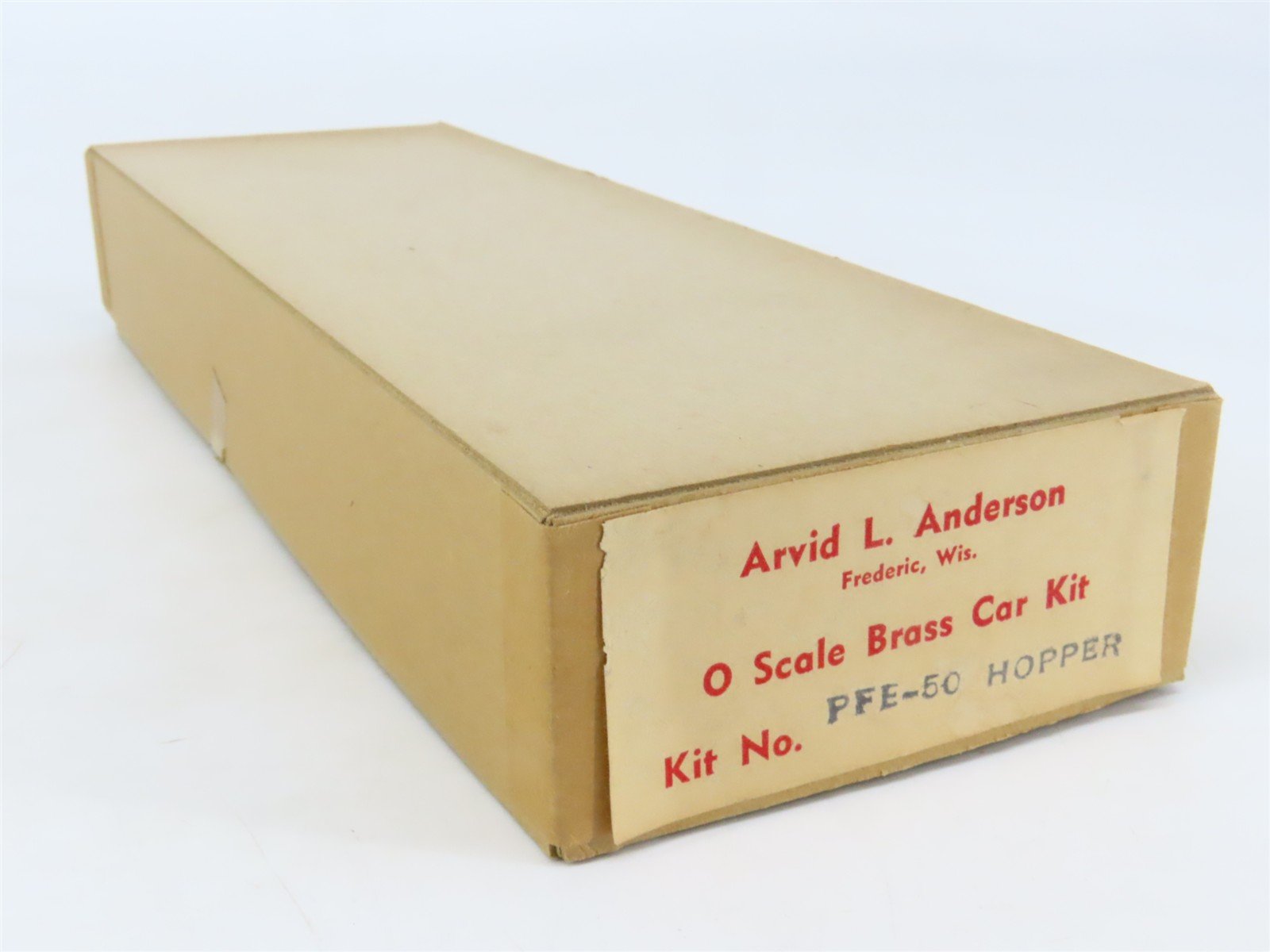 O Scale 2-Rail Arvid L. Anderson BRASS Kit #PFE-50 Undecorated 2-Bay Open Hopper